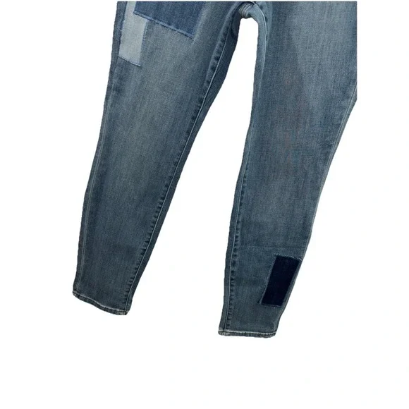 NWT Judy Blue High Waist Patchwork Boyfriend Jeans 7/28 Blue Stretch 88499 Boho - Picture 4 of 14